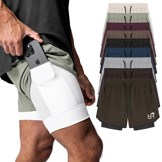Men’s 2-in-1 Performance Workout Shorts with Built-In Liner