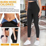 Women's Sweat Leggings Waist Trainer Body Shaper Sauna Compression High Waist Sport Pants For Weight Loss Slimming Shapewear