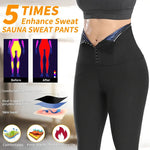 Women's Sweat Leggings Waist Trainer Body Shaper Sauna Compression High Waist Sport Pants For Weight Loss Slimming Shapewear