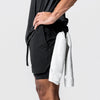 Men’s 2-in-1 Performance Workout Shorts with Built-In Liner